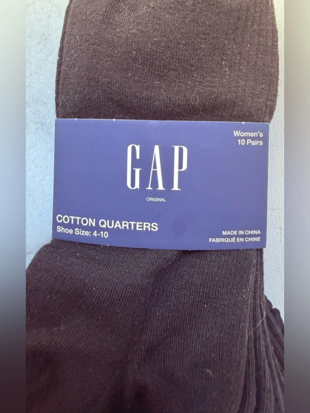 GAP women Black cotton quarters 10 pairs